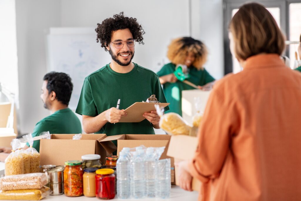 A nonprofit volunteer serving the community during the organization's not for profit audit