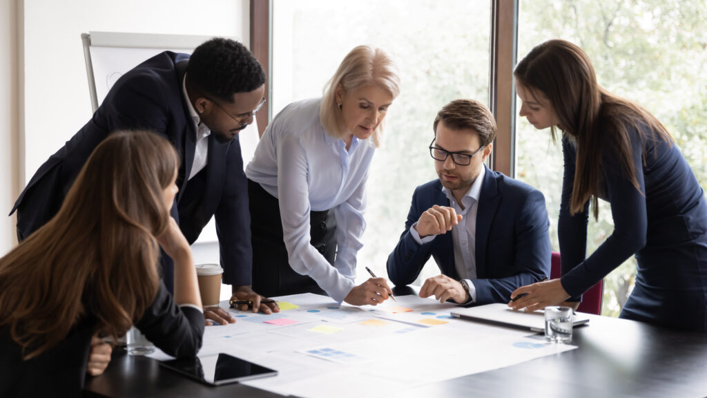 A human resource team preparing docments for the employee benefit plan audit