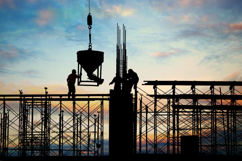 Construction silhouette of a company that hires construction CPAs for accounting