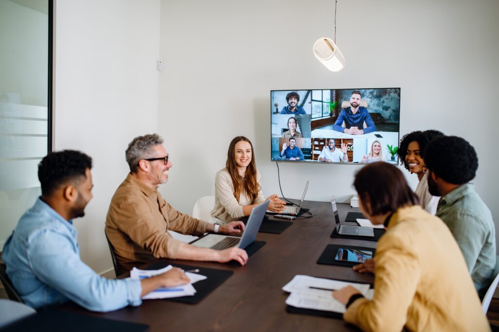 GAAP audit page visual with a professional selecting team members on a holographic interface.